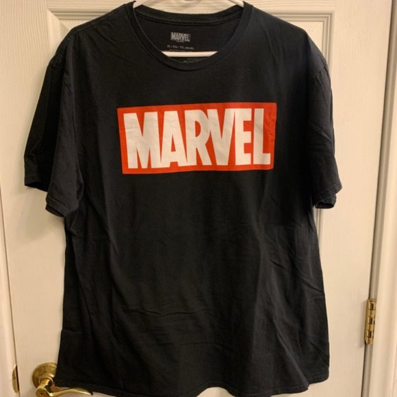 Marvel Black T Shirt Mens Size XL - Picture 1 of 4